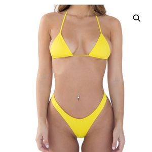Disruptive youth yellow bikini